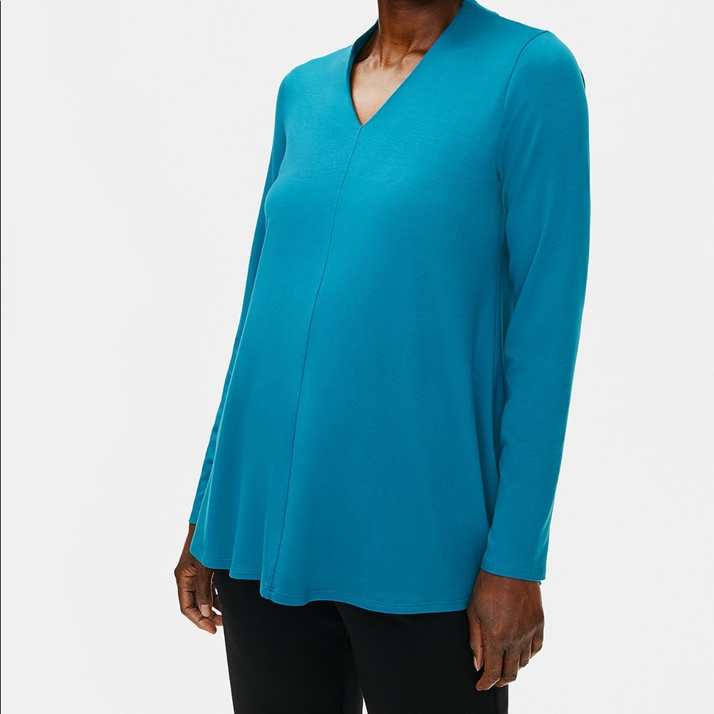 Eileen Fisher V-Neck Center Seam Sweater